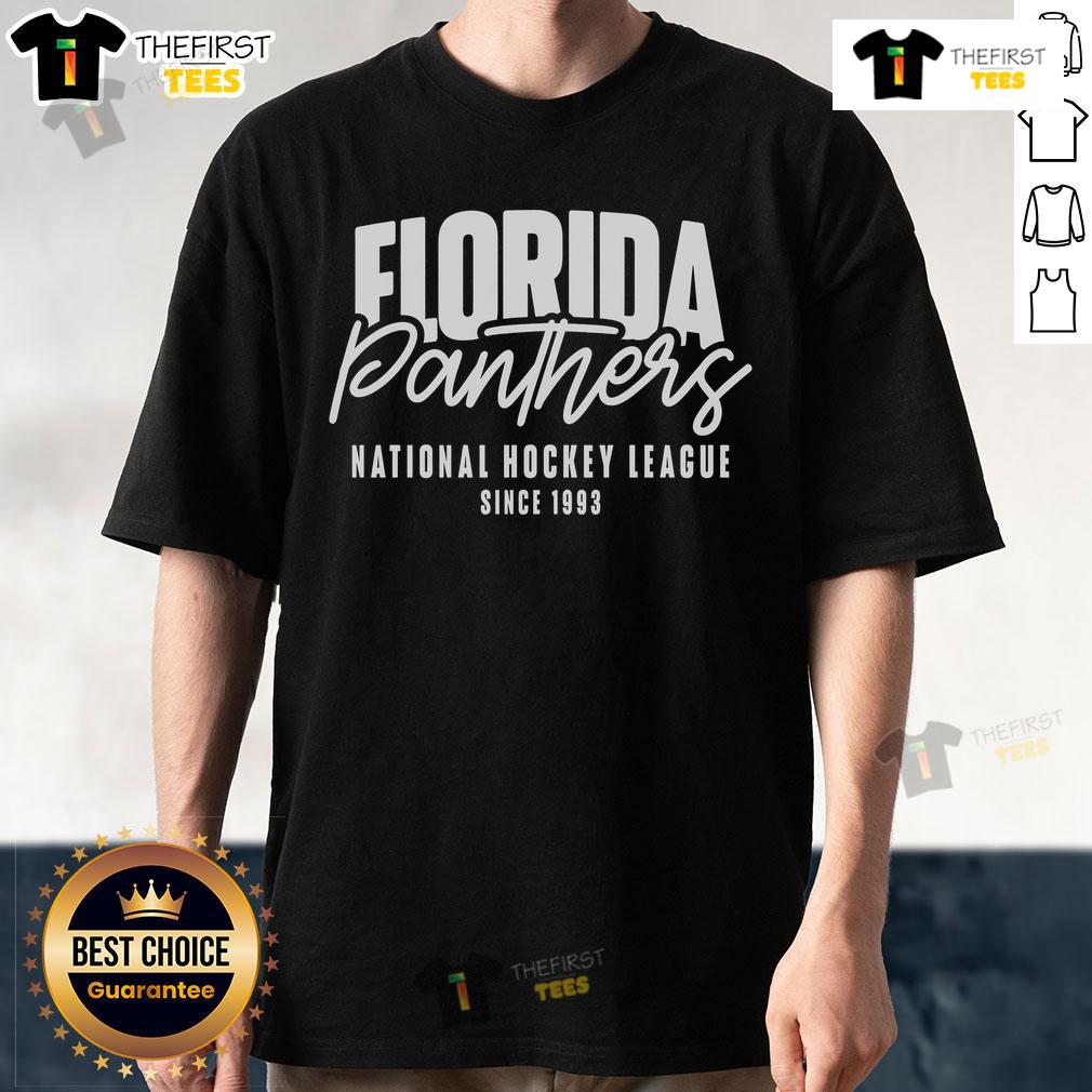 Florida Panthers NHL T-shirt since 1993, featuring team logo and vibrant colors, perfect for fans of the hockey team.