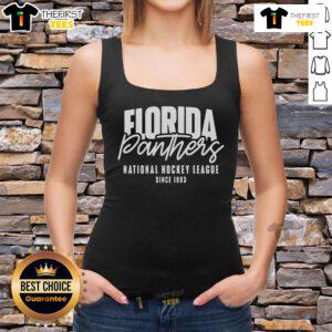 Stylish tank top featuring the Florida Panthers logo, celebrating the NHL team since 1993, perfect for fans.