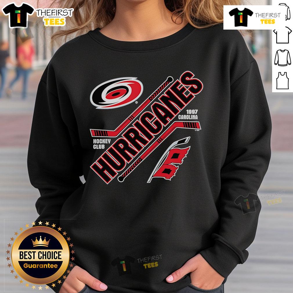 Top Hurricanes Force black officially licensed hockey sweatshirt featuring team logo and stylish design for fans.
