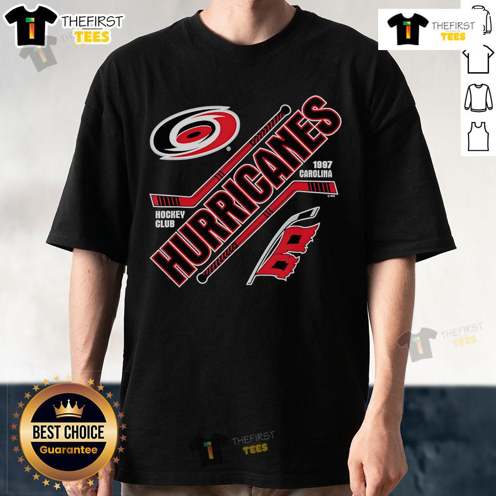 Top Hurricanes Force Black Officially Licensed Hockey T-Shirt featuring team logo and stylish design for fans.