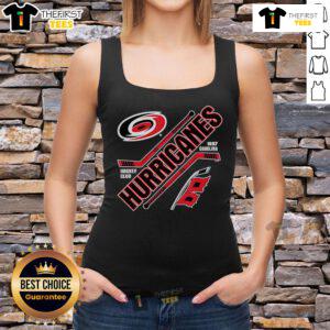 Top Hurricanes Force Black Officially Licensed Hockey Tank Top featuring team logo and stylish design for fans.