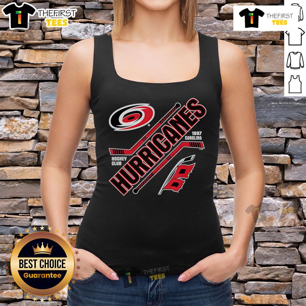 Top Hurricanes Force Black Officially Licensed Hockey Tank Top featuring team logo and stylish design for fans.