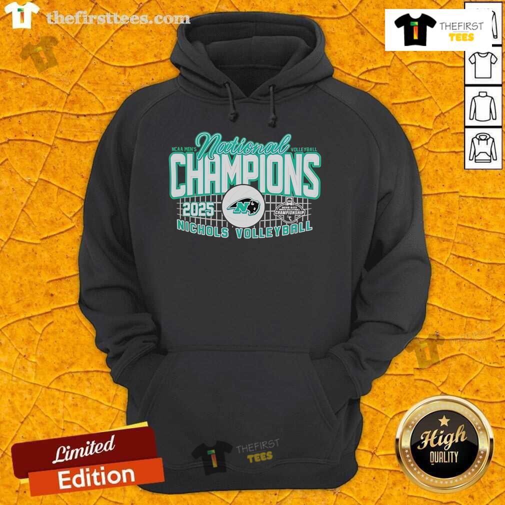Top Nichols 2025 NCAA Men's Volleyball National Champions Hoodie showcasing team pride and championship spirit.