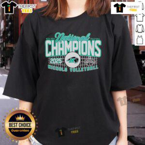 Top Nichols 2025 NCAA Men's Volleyball National Champions ladies tee showcasing team pride and championship spirit.