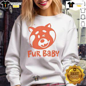 Cute Turning Red fur baby sweatshirt featuring a soft, cozy design perfect for pet fashion and warmth.