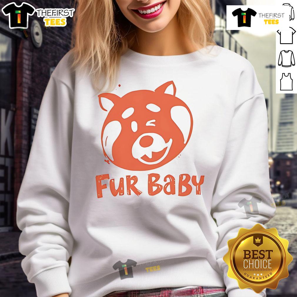 Cute Turning Red fur baby sweatshirt featuring a soft, cozy design perfect for pet fashion and warmth.