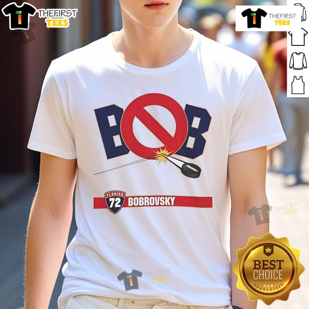 Good Bob Stanley Cup Playoff Florida Panthers T-Shirt featuring vibrant team colors and bold graphic design.