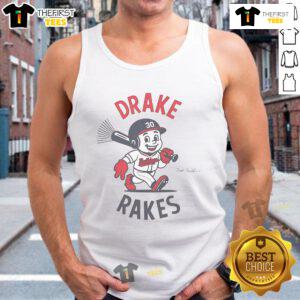 Good Drake Baldwin wearing a stylish Drake Rakes tank top, showcasing a trendy summer fashion look.