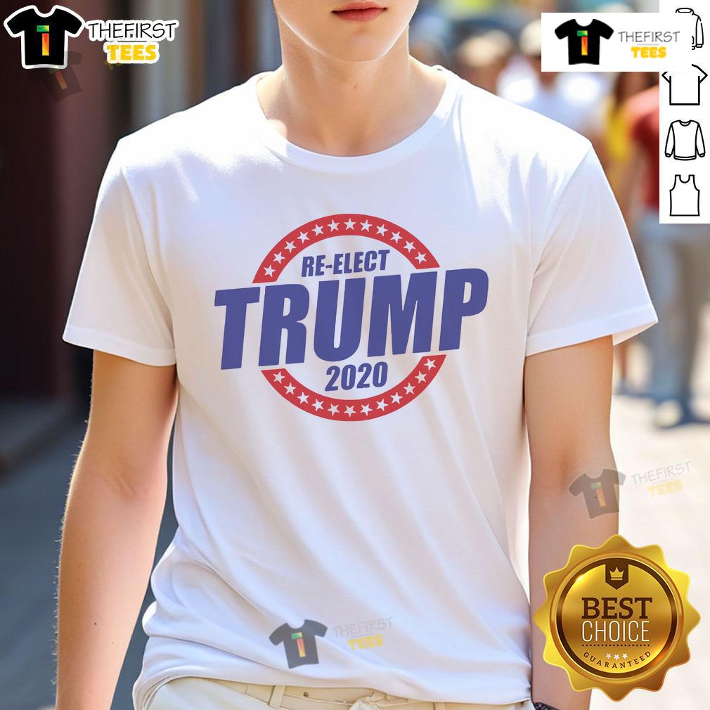 Good Re-Elect Trump 2020 T-Shirt featuring bold text and patriotic colors, perfect for showing support in the election.