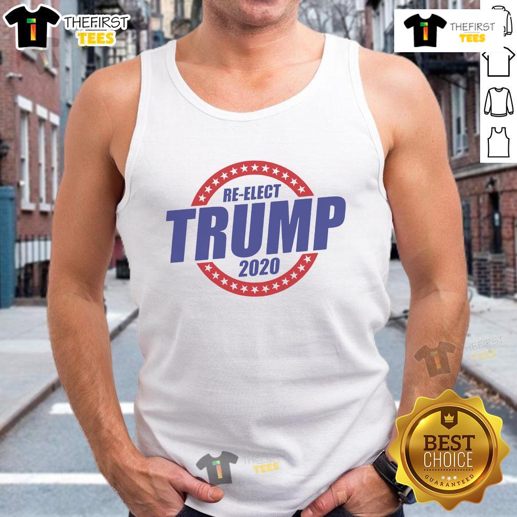 Good Re-Elect Trump 2020 Tank Top featuring bold text design for political supporters and campaign enthusiasts.