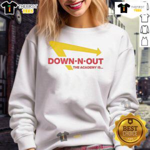 Alt Text: Good The Academy Is Down N Out Sweatshirt featuring stylish design and comfortable fit for casual wear.
