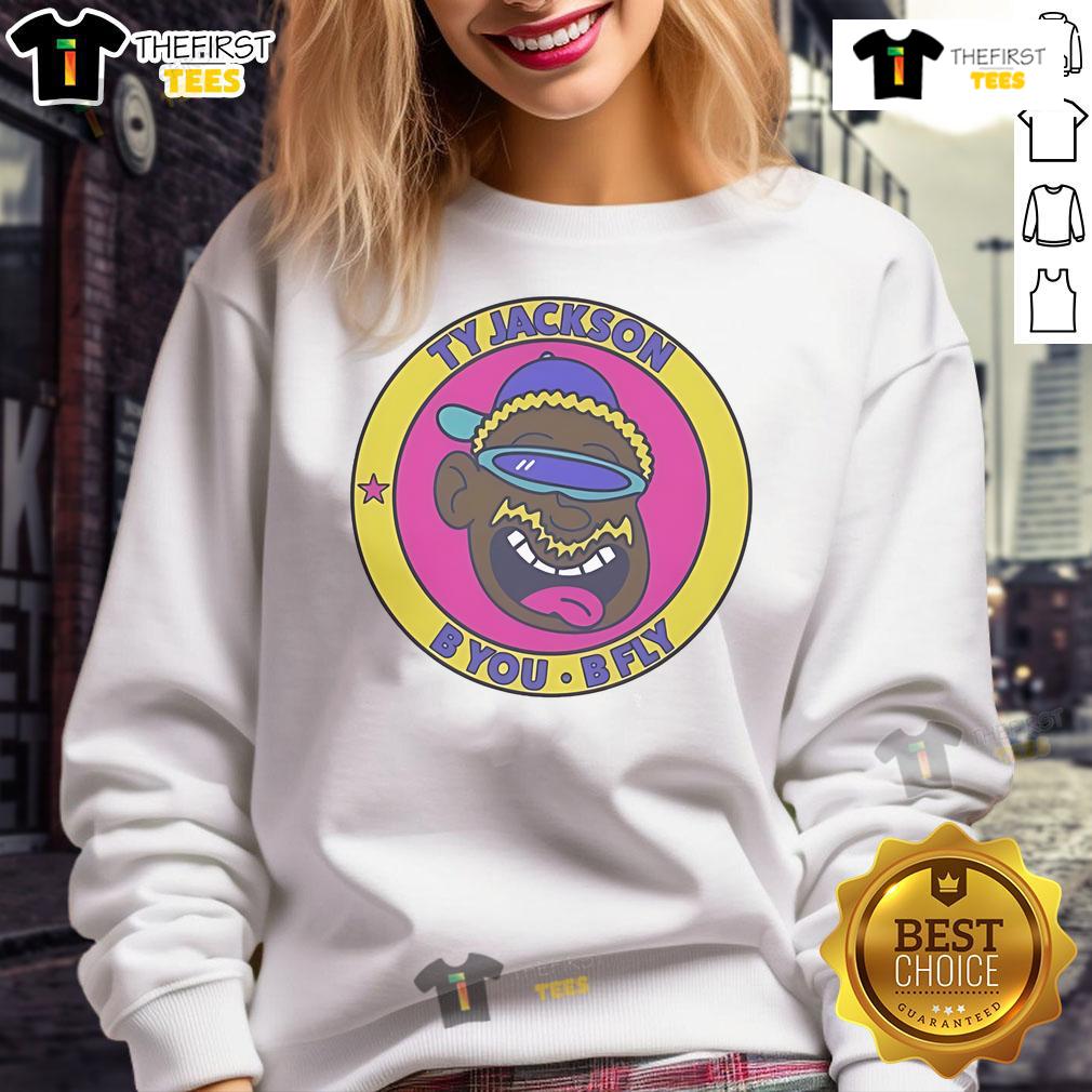 Alt Text: Good Ty Jackson B You B Fly sweatshirt in vibrant colors, perfect for casual wear and stylish comfort.
