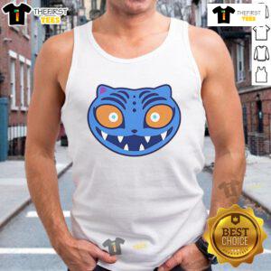 Good Zoey wearing a playful derpy tigers tank top, showcasing a fun and colorful design perfect for summer outfits.