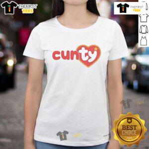 Nice Cunty Heart Ladies Tee featuring a stylish heart graphic, perfect for casual wear and expressing personality.