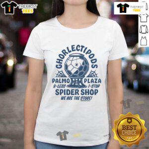 Nice Ghorlectipods Spider Shop Ladies Tee featuring a stylish spider graphic, perfect for casual wear and spider enthusiasts.
