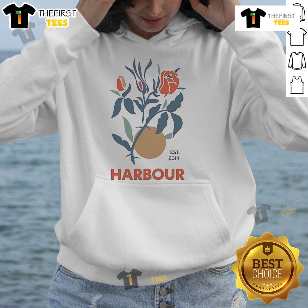 Nice Harbour Rose Est 2014 hoodie in a stylish design, perfect for casual wear and showcasing brand pride.