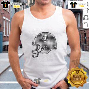 Stylish Nice Las Vegas Raiders polka dots helmet tank top for fans, showcasing team spirit and trendy design.