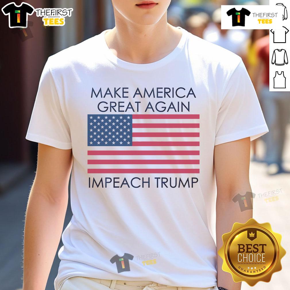 Make America Great Again Impeach Trump Anti Trump Flag T-Shirt featuring bold graphics and vibrant colors.
