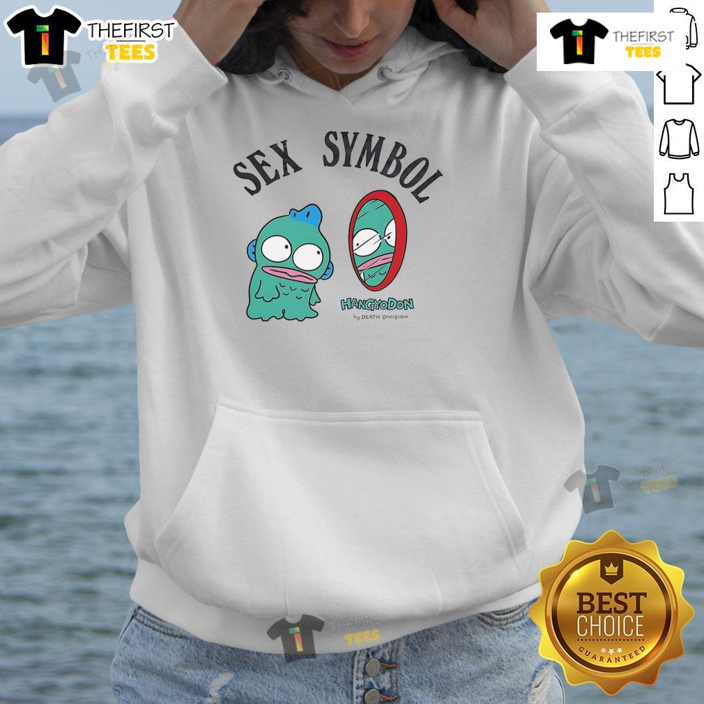 Alt Text: Stylish Hangyodon hoodie featuring a bold Nice Sex symbol design, perfect for casual wear and fans of unique fashion.