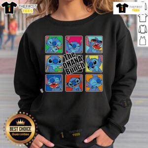 Nice The Ohana Bunch Stitch X The Brady Bunch sweatshirt featuring colorful graphics and a cozy design for fans.