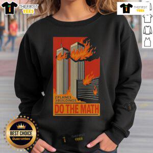 Official 9/11 sweatshirt featuring two planes and three buildings, emphasizing a powerful message about the tragic event.
