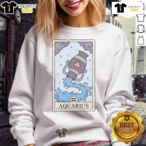Official Aquarius Card Sweatshirt featuring zodiac design, perfect for astrology lovers and stylish comfort wear.