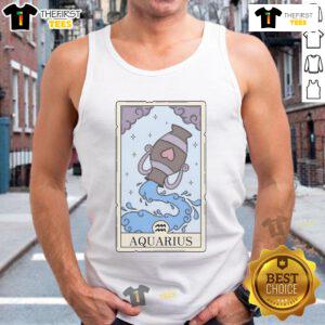 Official Aquarius Card Tank Top featuring zodiac design, perfect for astrology lovers and stylish summer wear.