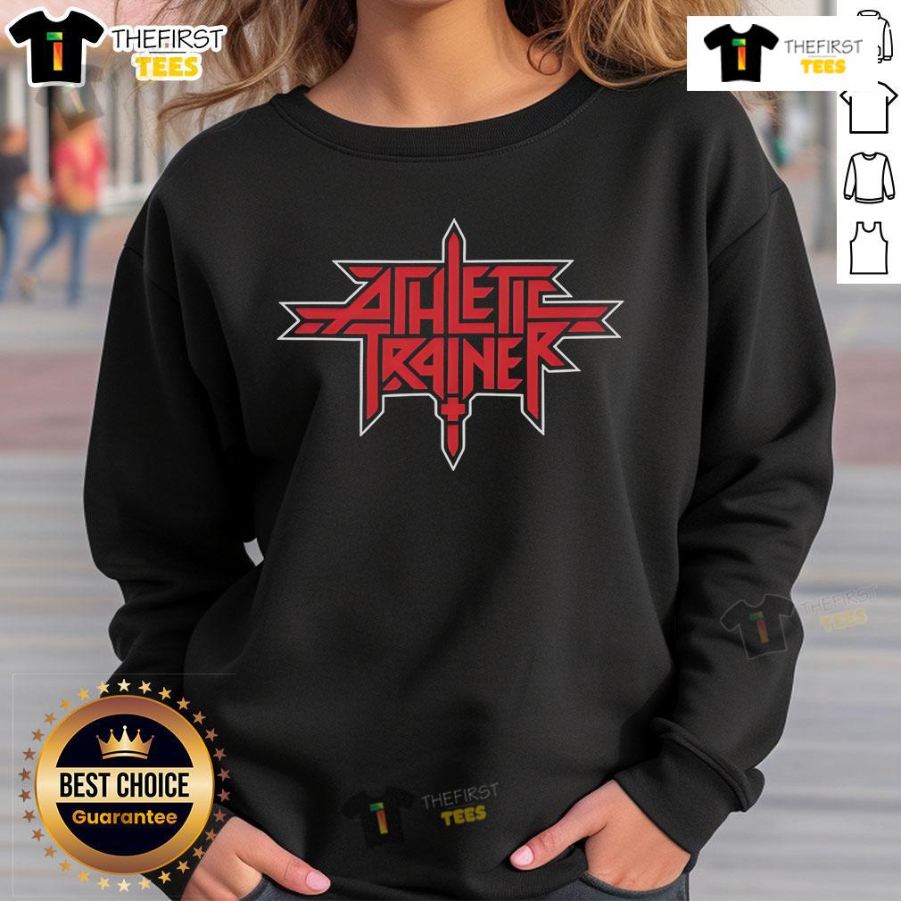 Official Athletic Metal Trainer Sweatshirt in black, featuring a stylish design perfect for fitness enthusiasts.