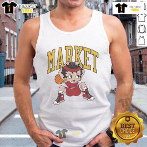 Alt Text: Official Betty Boop X Market Studios Dunking Tank Top featuring iconic character design in vibrant colors.
