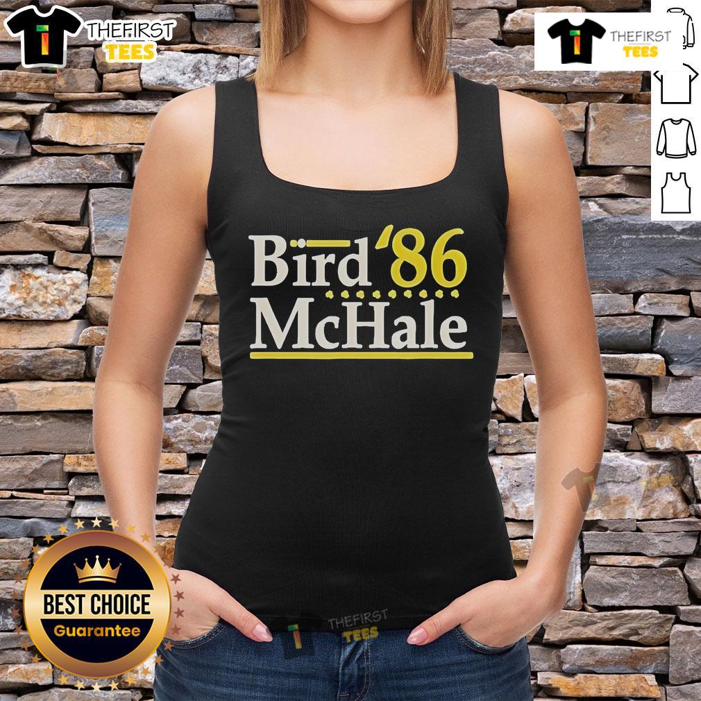 Official Bird McHale 86 Boston Legends tank top featuring vintage design and team colors for basketball fans.