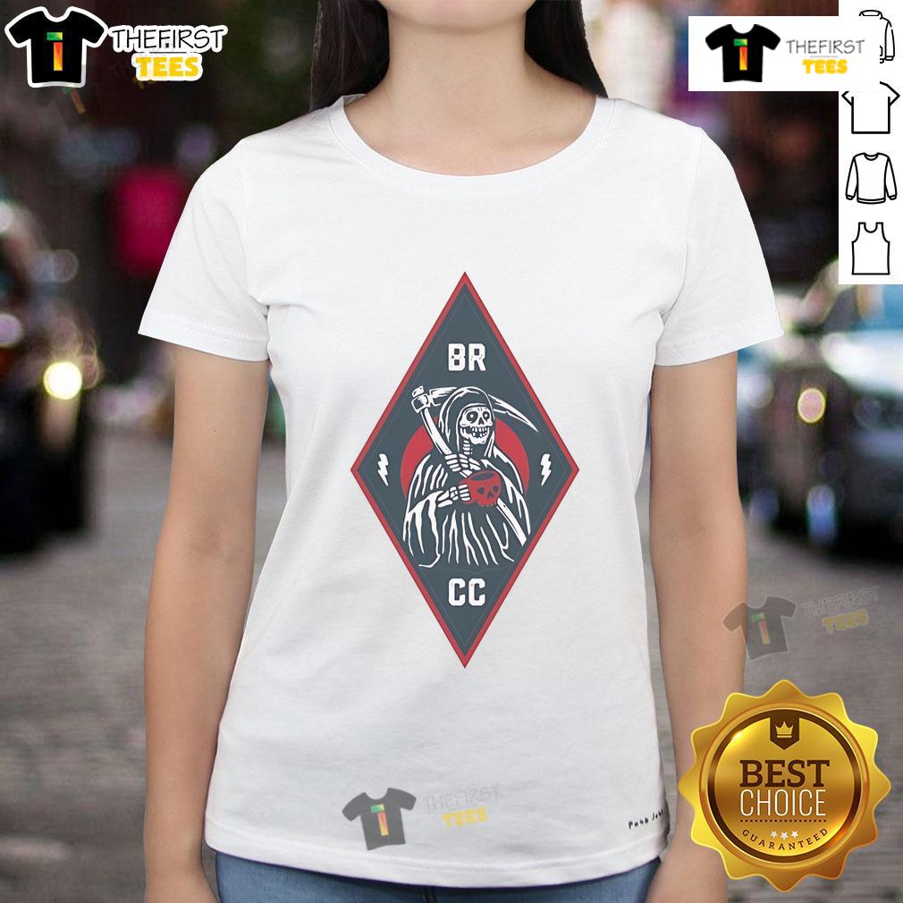 Alt Text: Official Black Rifle Coffee Diamond Reaper Ladies Tee featuring a stylish design for coffee lovers.