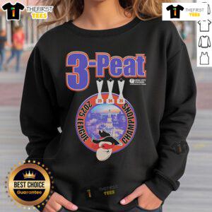 Official Buffalo Bandits 3-Peat 2025 League Champions sweatshirt showcasing team pride and championship celebration.