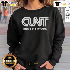 Official CUNT News Network sweatshirt in black, featuring bold logo design, perfect for casual wear and news enthusiasts.
