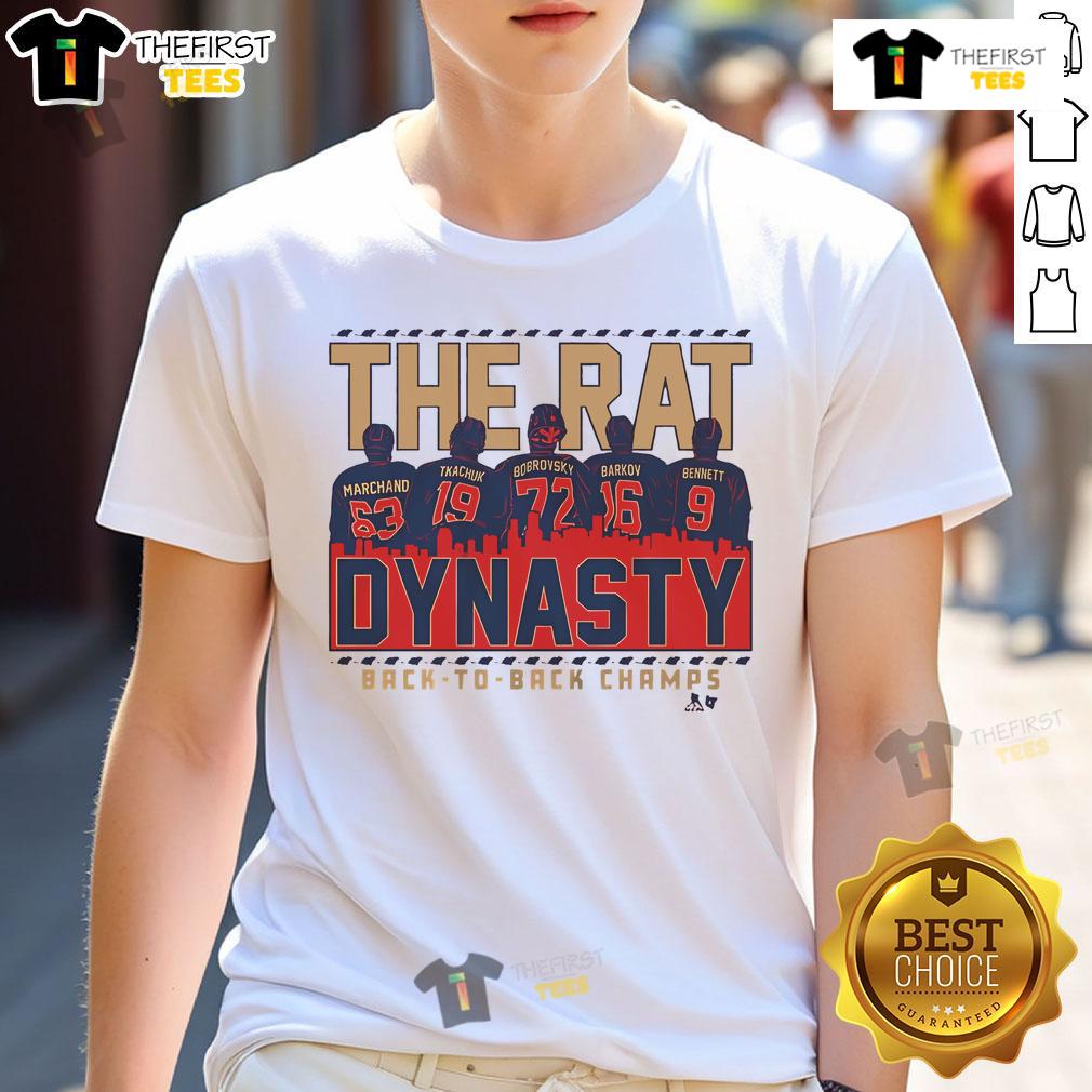 Official Florida Hockey The Rat Dynasty T-Shirt featuring vibrant team colors and logo, perfect for hockey fans.