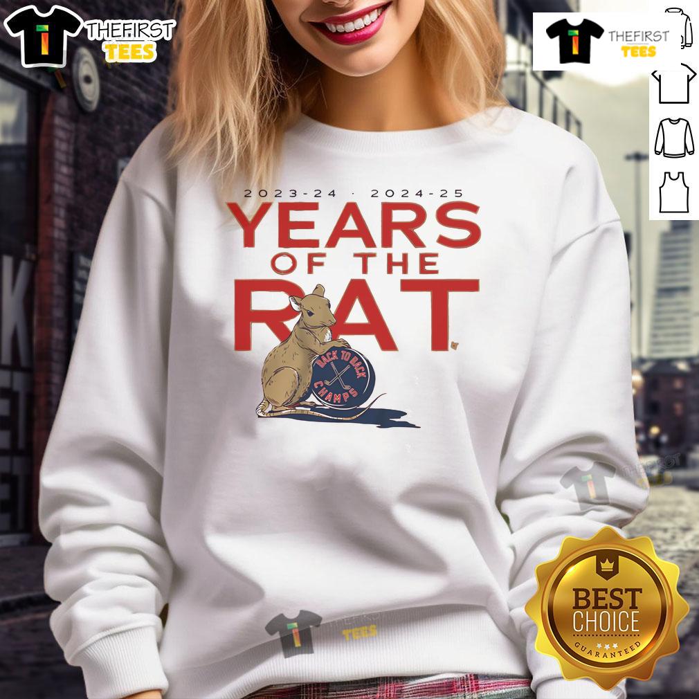 Official Florida Hockey Years of the Rat sweatshirt featuring vibrant team colors and iconic logo for fans.