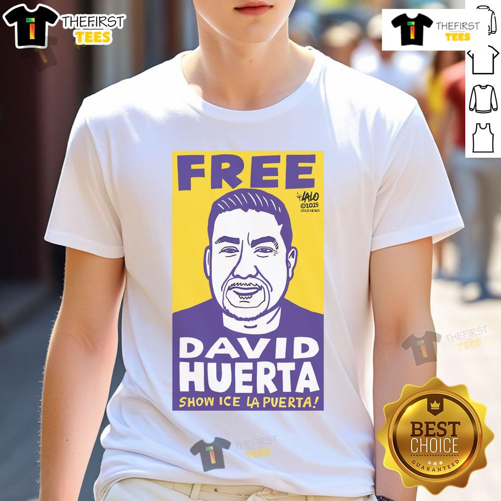 Official Free David Huerta Show Ice La Puerta T-Shirt featuring vibrant design and bold graphics for fans.
