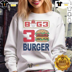 Alt Text: Official Ice Cube BIG3 30 Burger Sweatshirt featuring a stylish design, perfect for fans of the BIG3 league and hip-hop culture.
