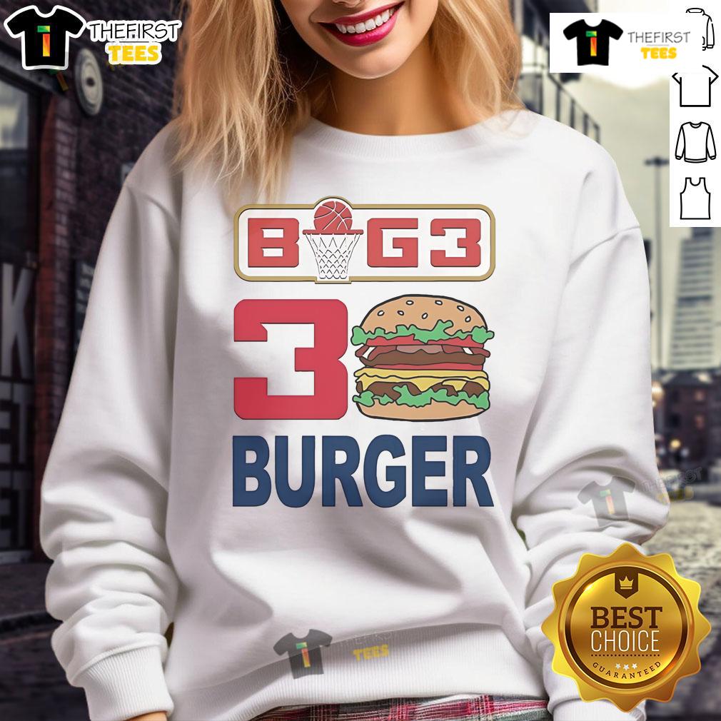 Alt Text: Official Ice Cube BIG3 30 Burger Sweatshirt featuring a stylish design, perfect for fans of the BIG3 league and hip-hop culture.