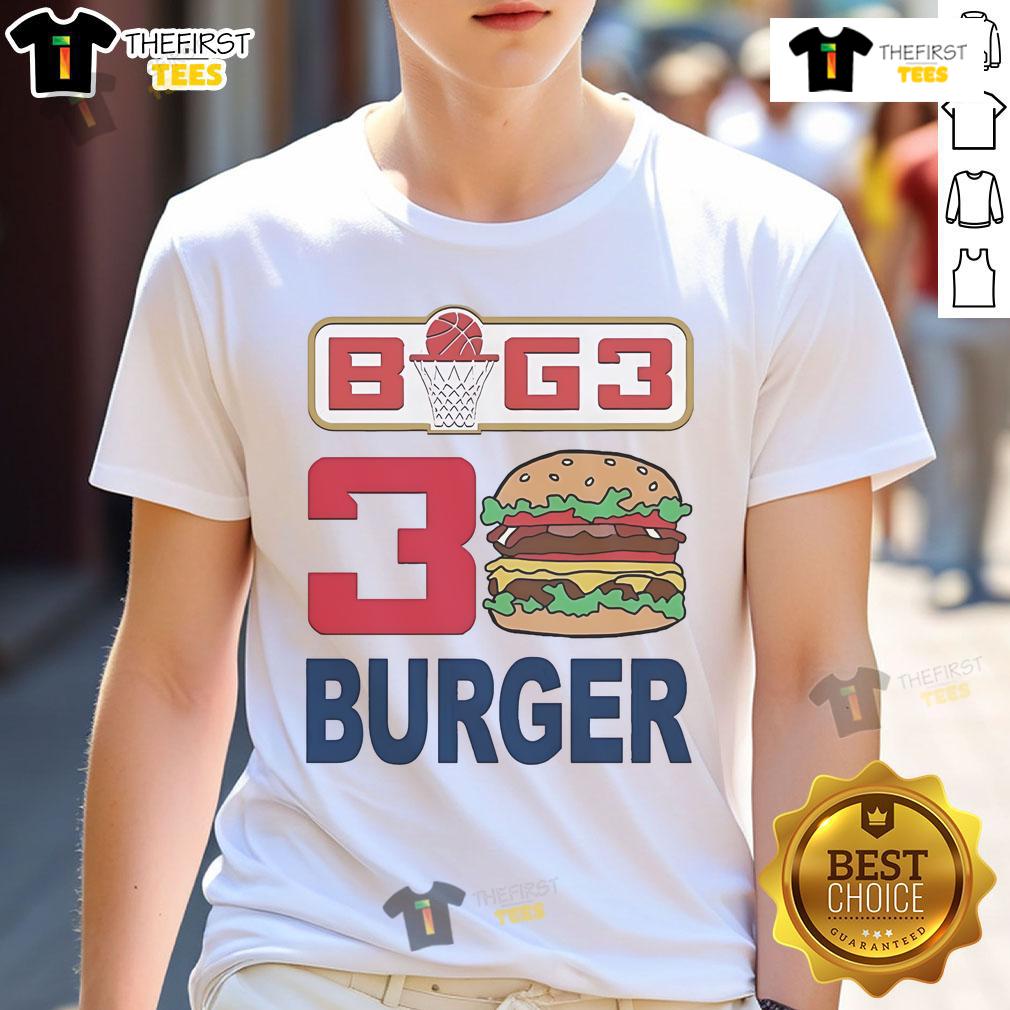 Alt Text: Official Ice Cube Big3 30 Burger T-Shirt featuring a bold graphic design and vibrant colors, perfect for fans.
