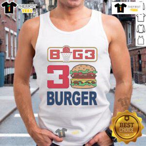 Official Ice Cube BIG3 30 Burger Tank Top featuring vibrant design and logo, perfect for fans and summer wear.