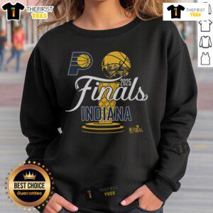 Official Indiana Pacers Stadium Essentials 2025 NBA Finals Cruise Sweatshirt in blue, perfect for game day attire.