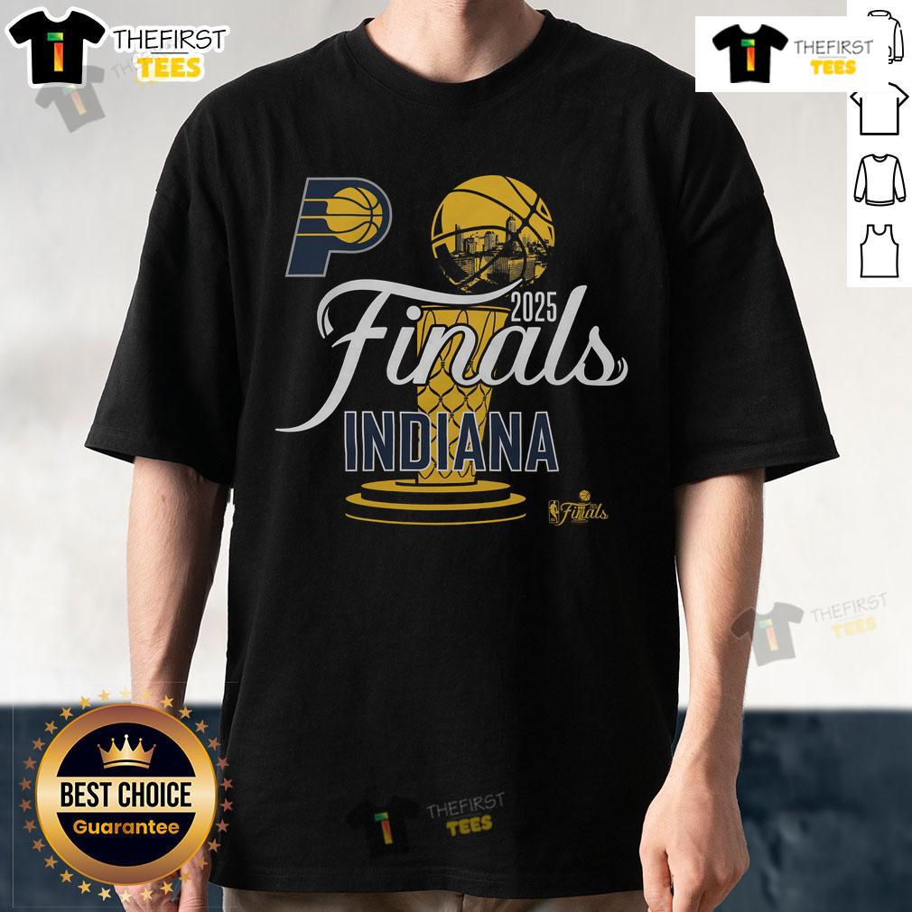 Official Indiana Pacers Stadium Essentials 2025 NBA Finals Cruise T-Shirt in vibrant colors, perfect for fans and collectors.