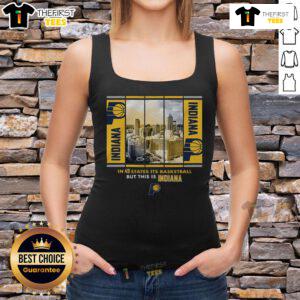 Official Indiana Pacers Stadium Essentials Skyline Boxout Tank Top featuring team colors and logo, perfect for fans.