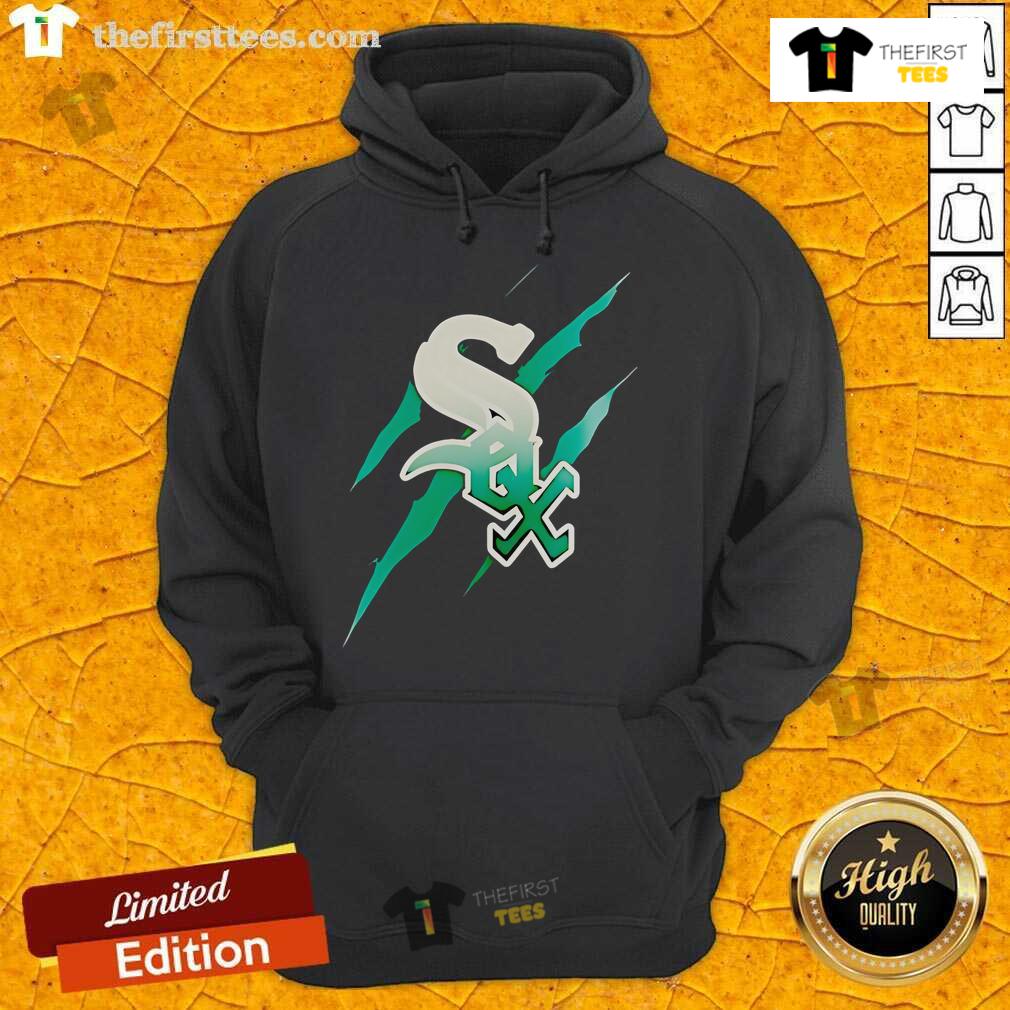 Official Jurassic World Rebirth Chicago White Sox Logo Hoodie featuring vibrant graphics and stylish design for fans.