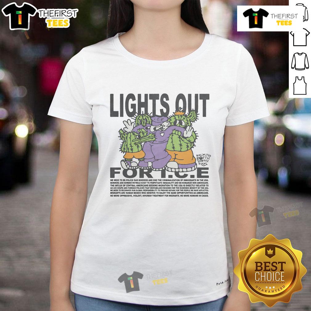 Official Lights Out for ICE Ladies Tee featuring stylish design and comfortable fit for casual wear.