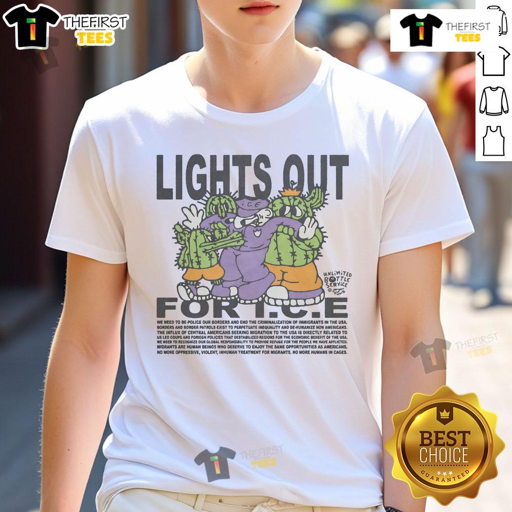 Official Lights Out For Ice T-Shirt featuring bold graphic design and vibrant colors, perfect for fans of Ice-T.