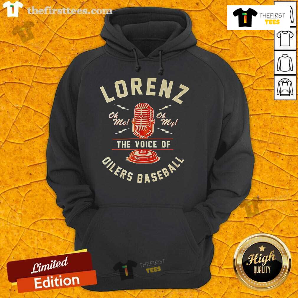 Official Lorenz The Voice of Oilers Baseball Hoodie featuring team logo and stylish design for fans and players.