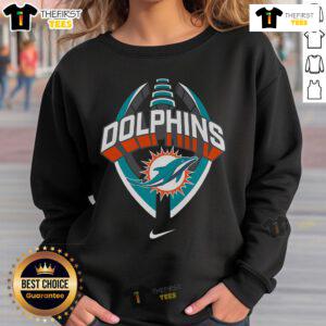 Official Miami Dolphins Nike Icon Legend Sweatshirt in team colors, showcasing logo and stylish design for fans.