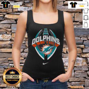 Miami Dolphins Nike Icon Legend Tank Top in vibrant team colors, perfect for fans and summer sports activities.