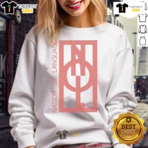 Official Nation of Language dance called Memory logo sweatshirt featuring vibrant design for music fans and apparel enthusiasts.